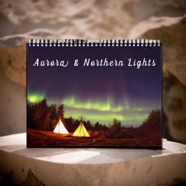 Calendrier Aurora aurores boréales Ciel polaire scandinave (Créateur téléchargé)