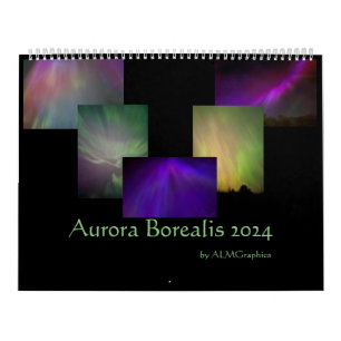 Calendrier Aurora Borealis 2024 Photographies - personnalisab