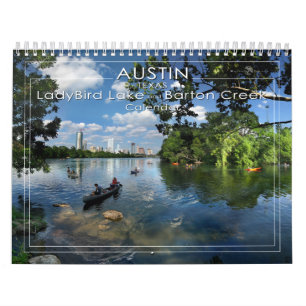 Calendrier Austin Texas - Lady Bird Lake et Barton Creek