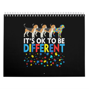 Calendrier Autiste C'est OK d'être un chien Beagle différen