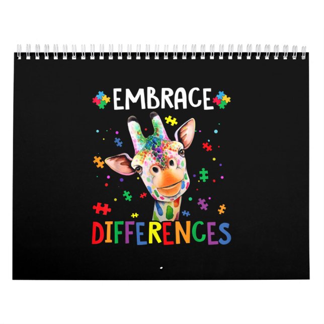 Calendrier Autiste|Différences d'emblée Pièce de puzzle Giraf (Protection)