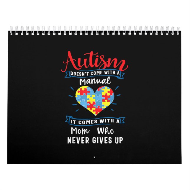 Calendrier Autiste| L'autisme n'est pas accompagné d'un manue (Protection)