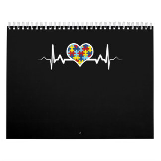Calendrier Autiste| Sensibilisation sur l'autisme Heartbeat P