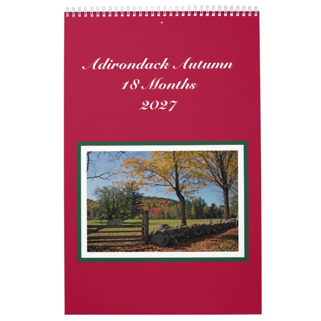 Calendrier Automne Adirondack 18 Mois (Protection)