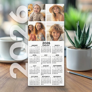 Calendrier avec 4 photo Collage - Blanc - Carte