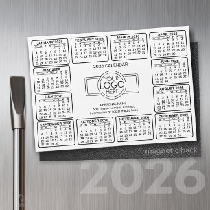 Calendrier avec logo Contact Information Magnet