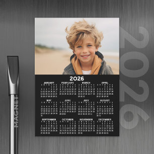 Calendrier avec photo - Carte magnétique de l'anné