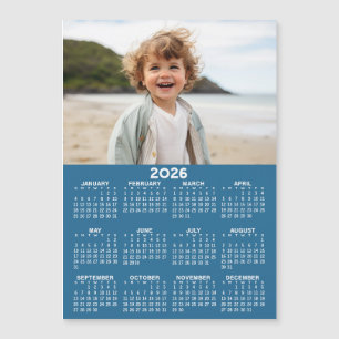 Calendrier avec Photo - Vue Annuelle Carte Magnéti
