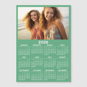 Calendrier avec Photo Vue Annuelle Moderne Aimant