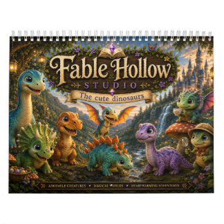 Calendrier Aventures de dinosaures mignons de Fable Hollow St