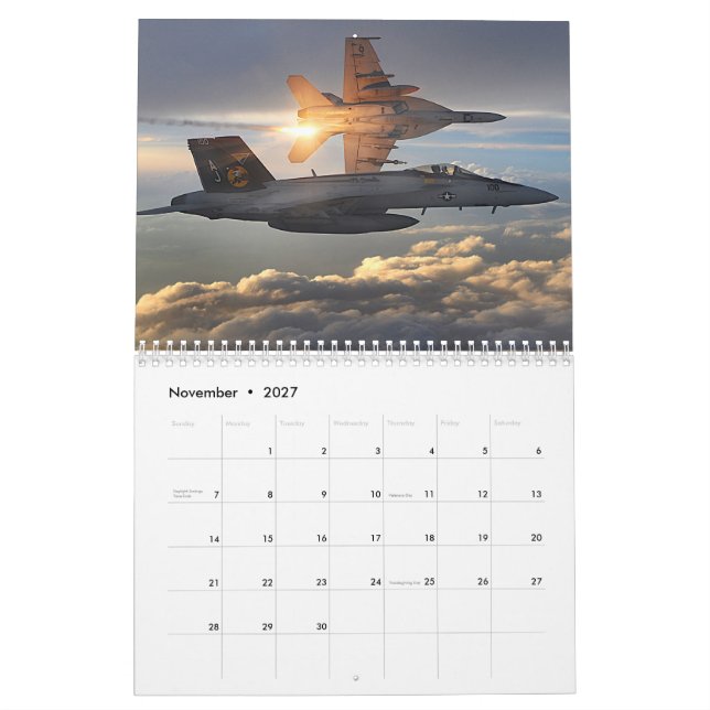 Calendrier Avion militaire (Nov 2027)