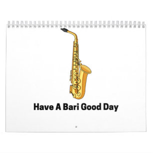 Calendrier Avoir un bari de bonne journée saxophone joueur