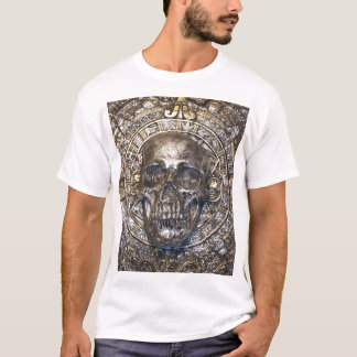 calendrier aztèque avec le T-shirt de crâne