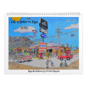 Calendrier Baja Illustrations par Kristin Calendars