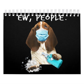 Calendrier Basset Hound Ew Personnes Portant Un Masque Visage