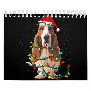 Calendrier basset hound noël drôle basset hound dog love
