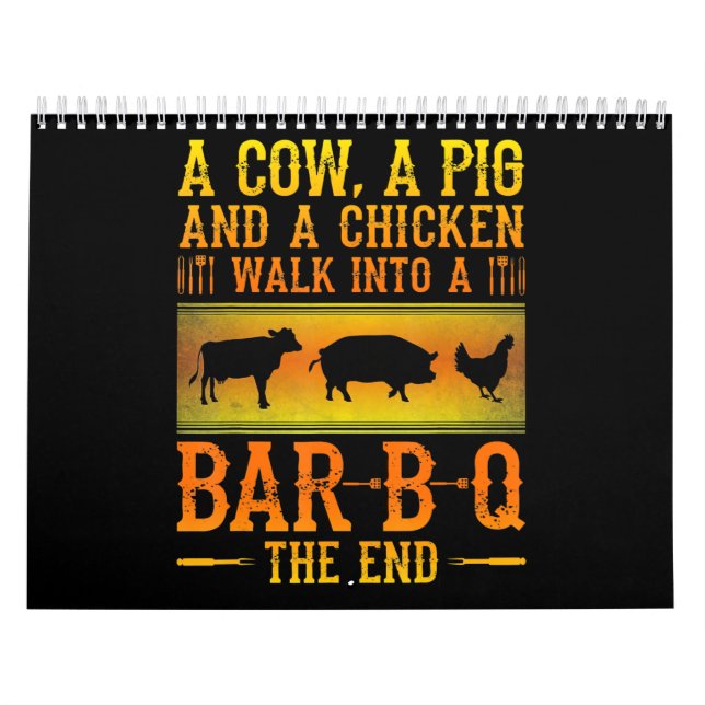 Calendrier BBQ| Une Vache, Un Cochon Et Un Poulet Se Promenen (Protection)