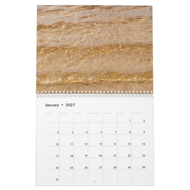 Calendrier Beach Ocean Waves Cool Paysage Photos de l'eau (Jan 2027)