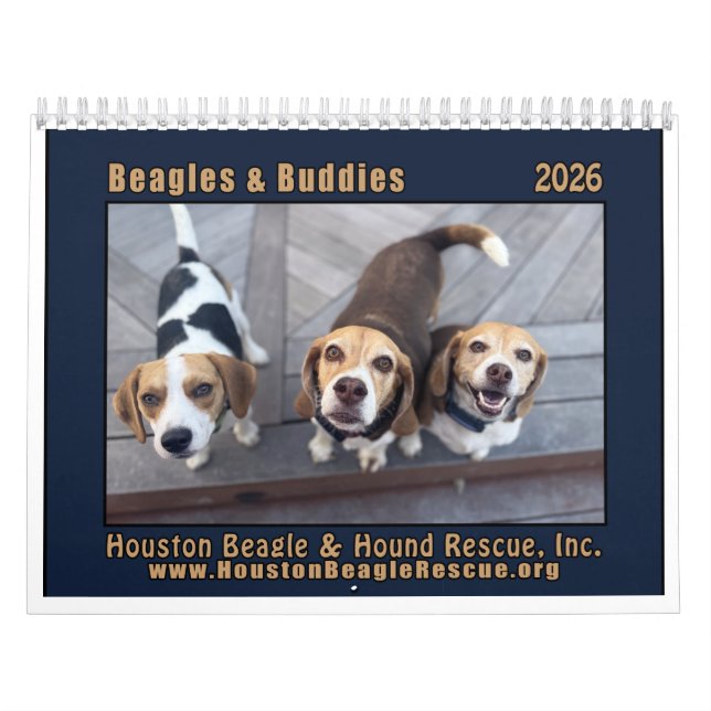 Calendrier Beagles et amis 2026 (Protection)