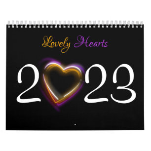 Calendrier Beau Coeurs Romantiques 2023