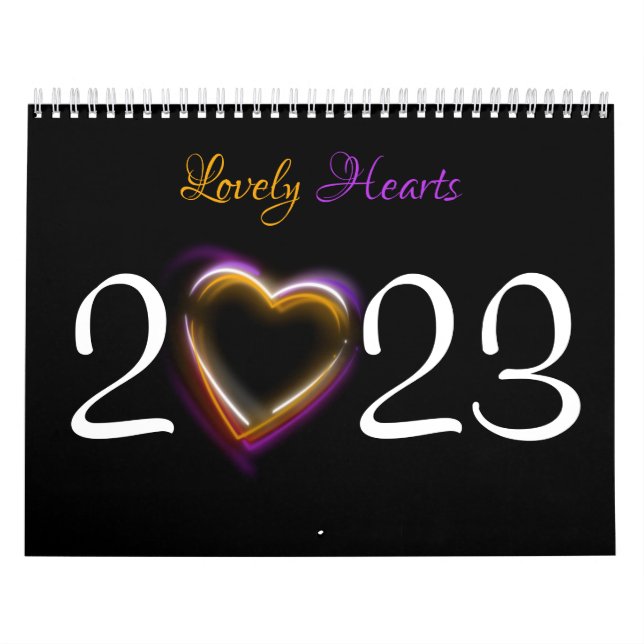 Calendrier Beau Coeurs Romantiques 2023 (Protection)