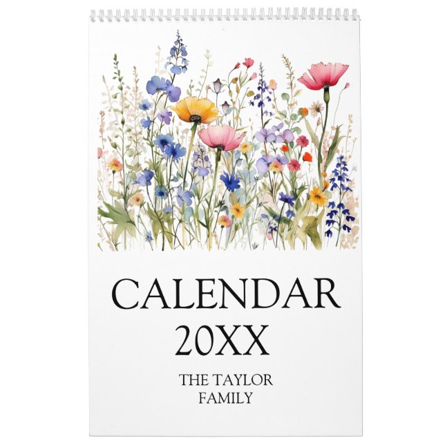 Calendrier Beau jardin botanique Fleur sauvage (Protection)