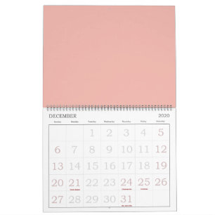 Calendrier Beau Rose