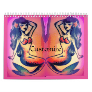 Calendrier Beauté de sirène aux cheveux foncés Thunder_Cov