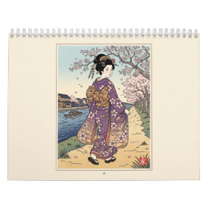 Calendrier Beautés en kimono   Saisons du vieux Japon