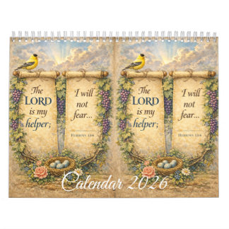 Calendrier Beautiful Wall Calendar with Scripture