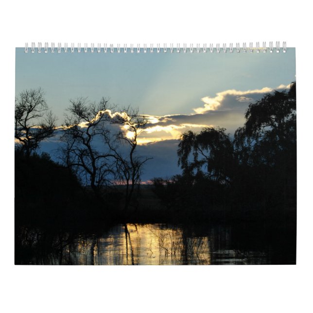 Calendrier Beaux couchers et levers de soleil dans le ciel su (Dos)