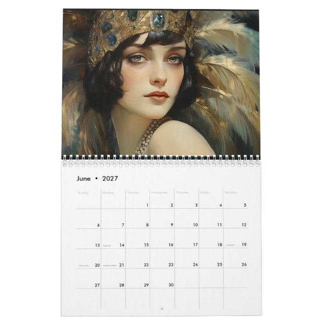 Calendrier Belle année Art Déco Roaring 20 (Jun 2027)