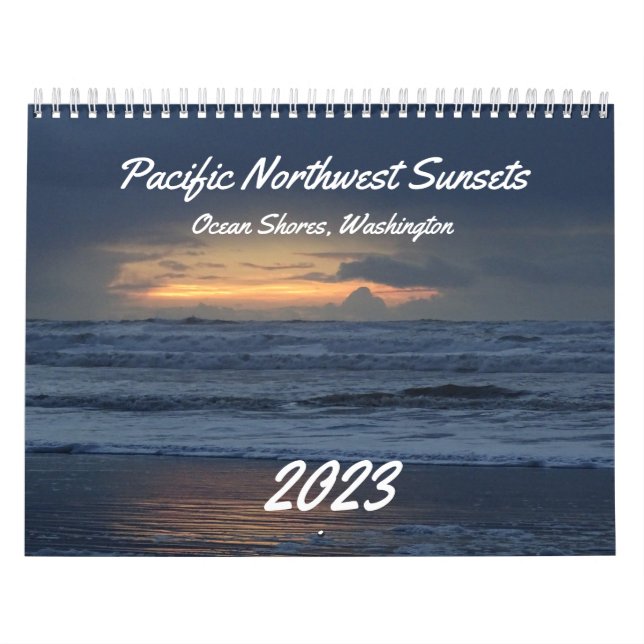 Calendrier Belle côte Washington Ocean Sunset Photo (Protection)