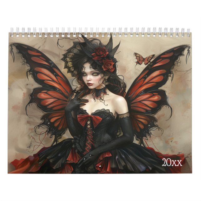 Calendrier Belle fées Papillons Fées Élégant (Protection)
