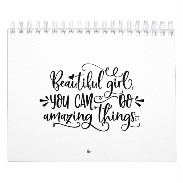 Calendrier Belle Fille Tu Peux Faire Des Choses Extraordinair (Protection)