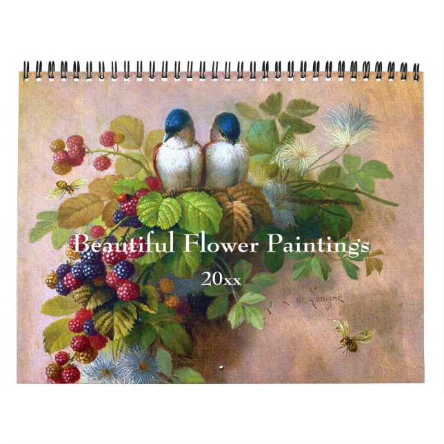 Calendrier Belle peinture à fleurs (Protection)