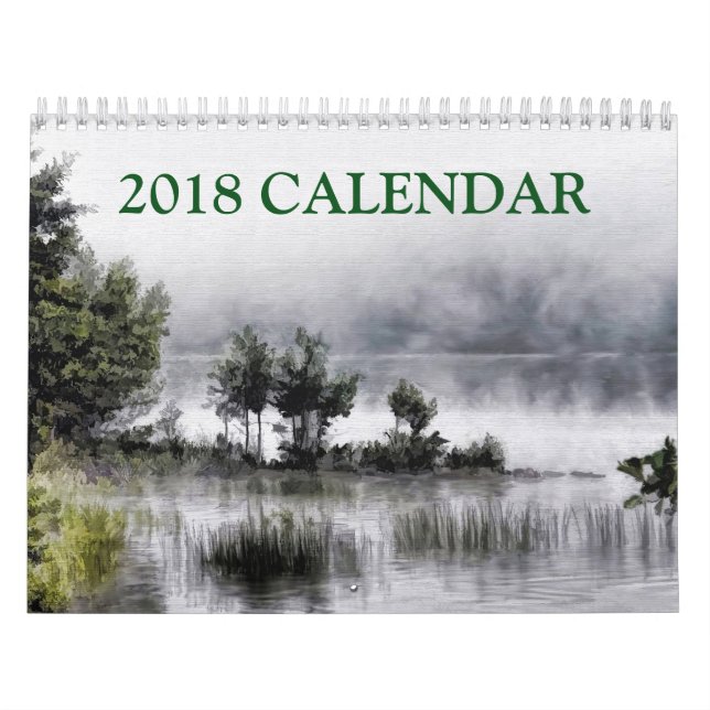 Calendrier Belle peinture Art Abstrait du paysage 2018 (Protection)
