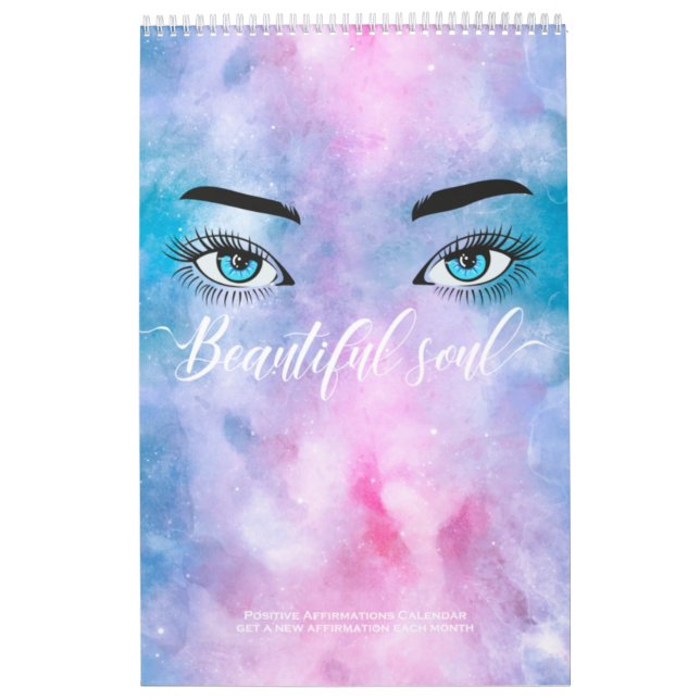 Calendrier Belle Soul Rose Galaxy Eyes Affirmations (Protection)