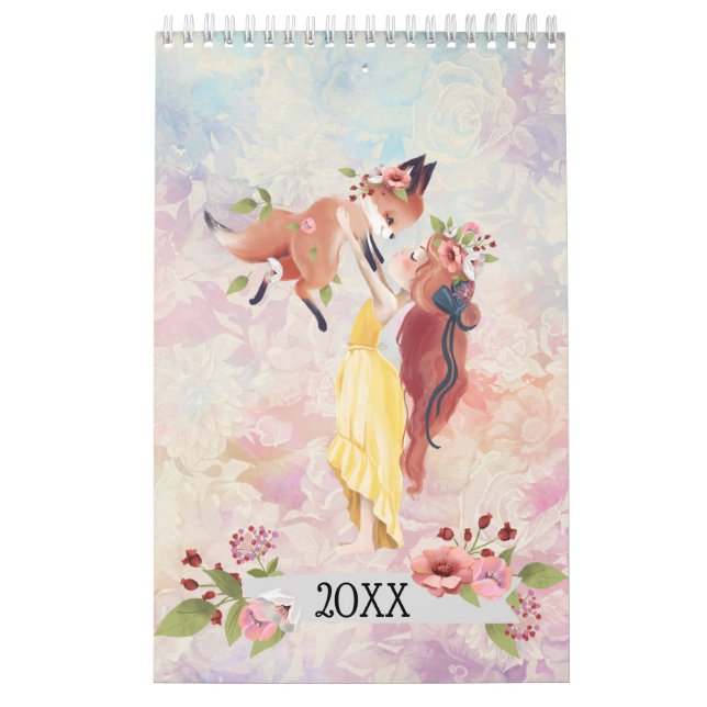 Calendrier Belles illustrations Douce personnalisée (Protection)