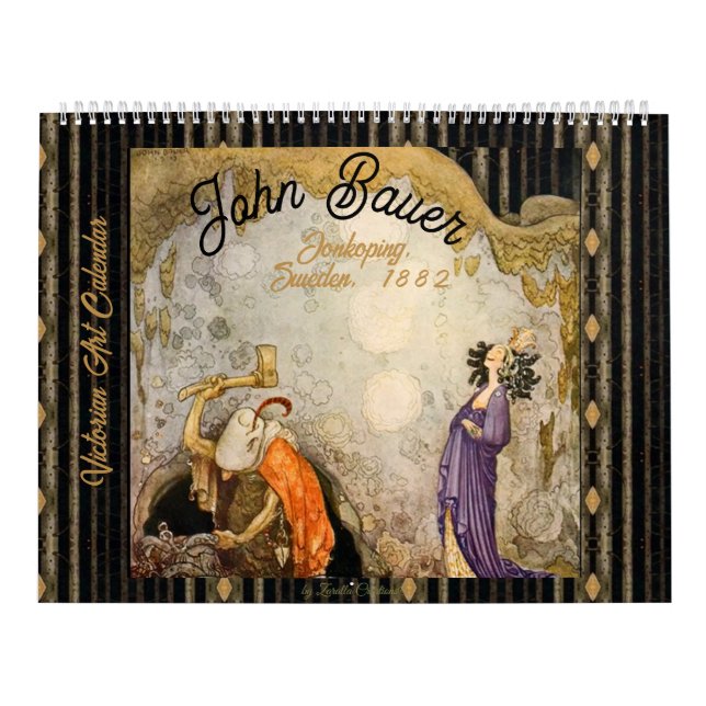 Calendrier Belles illustrations victoriennes de John Bauer (Protection)