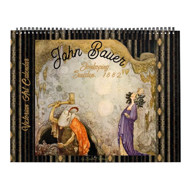 Calendrier Belles illustrations victoriennes de John Bauer (Protection)