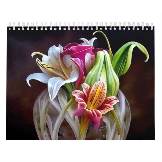 Calendrier Belles images de fleurs AI King Protea Lys (Protection)