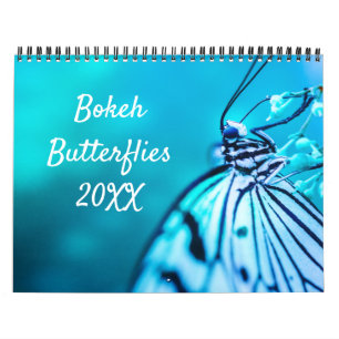 Calendrier Belles papillons Bokeh Photo personnalisée