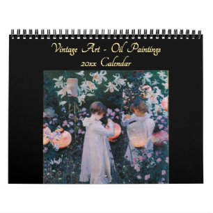 Calendrier Belles peintures Vintages à l'huile Beaux art 2026