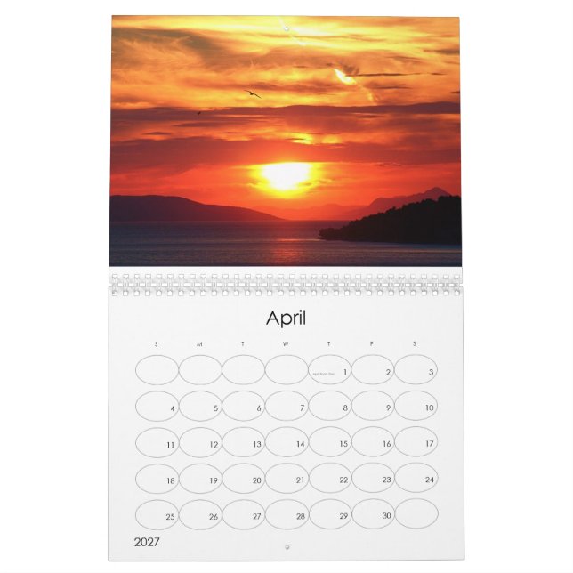 Calendrier Belles photos de coucher de soleil (Apr 2027)