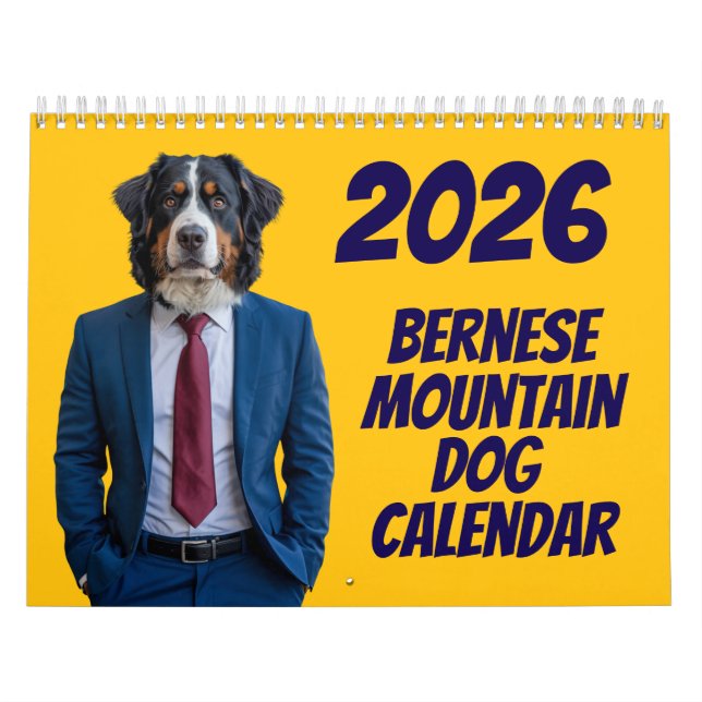 Calendrier Bernese Mountain Dog Calendar (Protection)