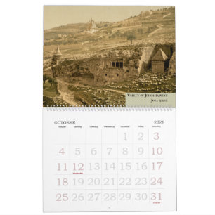 Calendrier Bible chrétienne personnalisée Photo vintage Églis