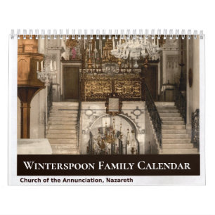 Calendrier Bible de la Terre Sainte au nom personnalisé de la