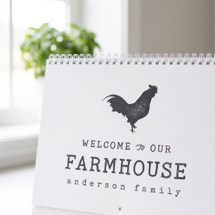Calendrier Bienvenue à notre ferme de campagne Coq rustique