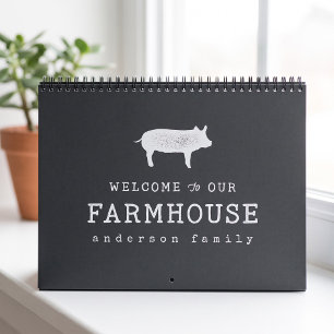 Calendrier Bienvenue à notre ferme de campagne rustique cocho